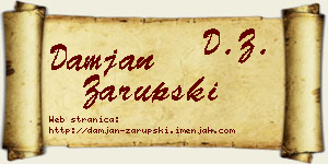 Damjan Zarupski vizit kartica
